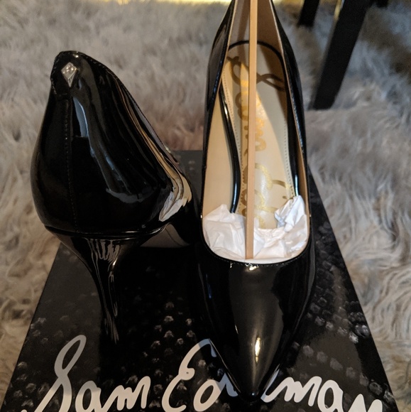 Sam Edelman Hazel Pointed Toe Heel Black Patent - Picture 4 of 4